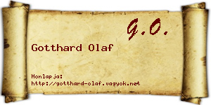Gotthard Olaf névjegykártya